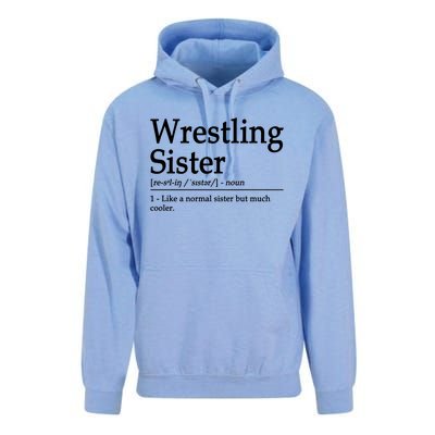 Wrestling Sister Definition Wrestle Sister Wrestling Great Gift Unisex Surf Hoodie