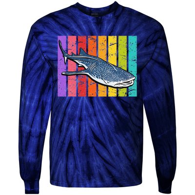 Whale Shark Diver Shark Tie-Dye Long Sleeve Shirt