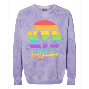 We Still Do 5 Years Gift Lesbian Wedding Anniversary Gift Colorblast Crewneck Sweatshirt