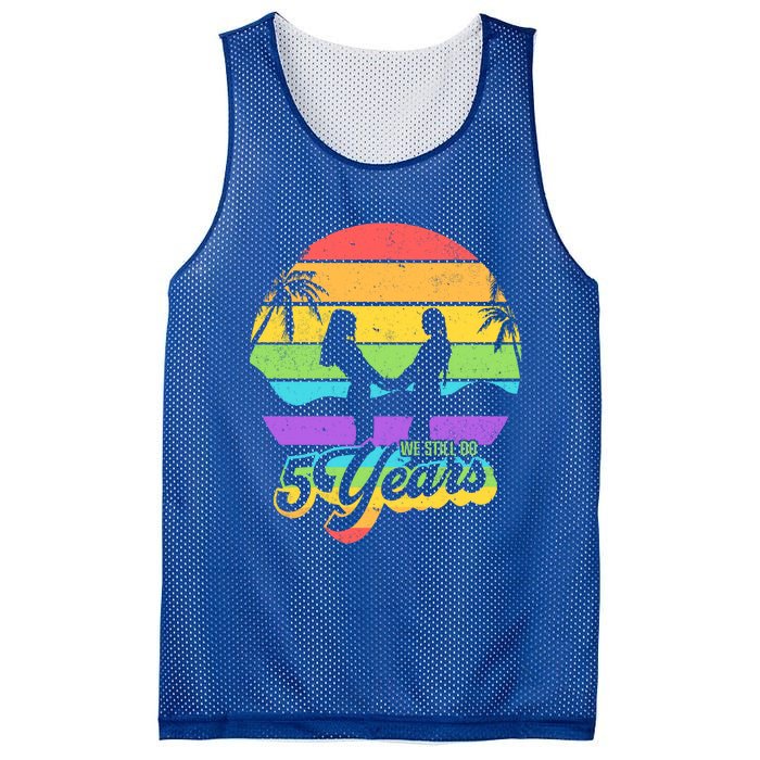 We Still Do 5 Years Gift Lesbian Wedding Anniversary Gift Mesh Reversible Basketball Jersey Tank