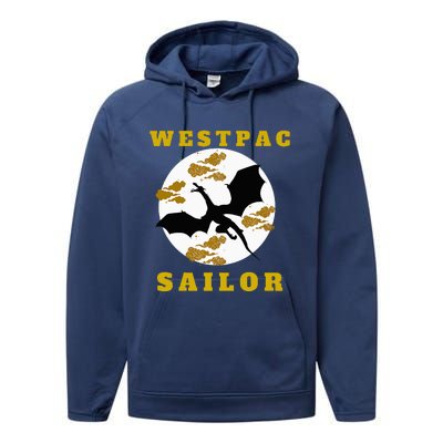 Westpac Sailor Dragon For Western Pacific Deployment Performance Fleece Hoodie