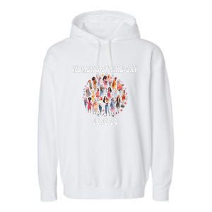 Women Strike Day June 24th Equality Feminist Garment-Dyed Fleece Hoodie