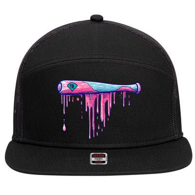 With Sprinkles Drip 7 Panel Mesh Trucker Snapback Hat