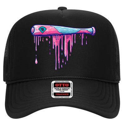 With Sprinkles Drip High Crown Mesh Back Trucker Hat