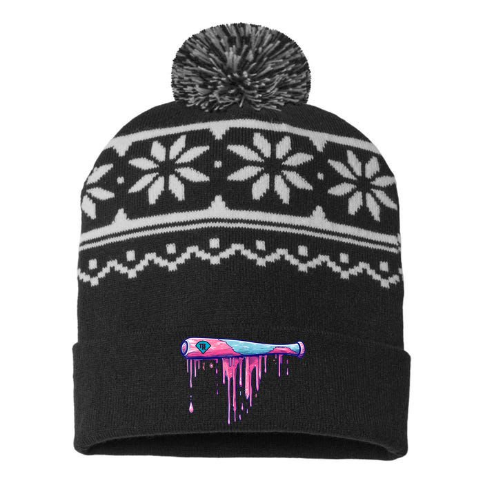 With Sprinkles Drip USA-Made Snowflake Beanie