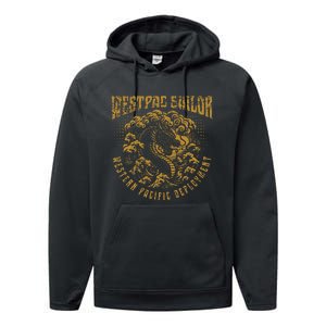 Westpac Sailor Dragon For Western Pacific Deployment Performance Fleece Hoodie