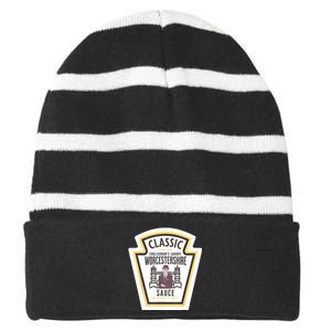 Worcestershire Sauce Diy Halloween Costume Condiment Striped Beanie with Solid Band