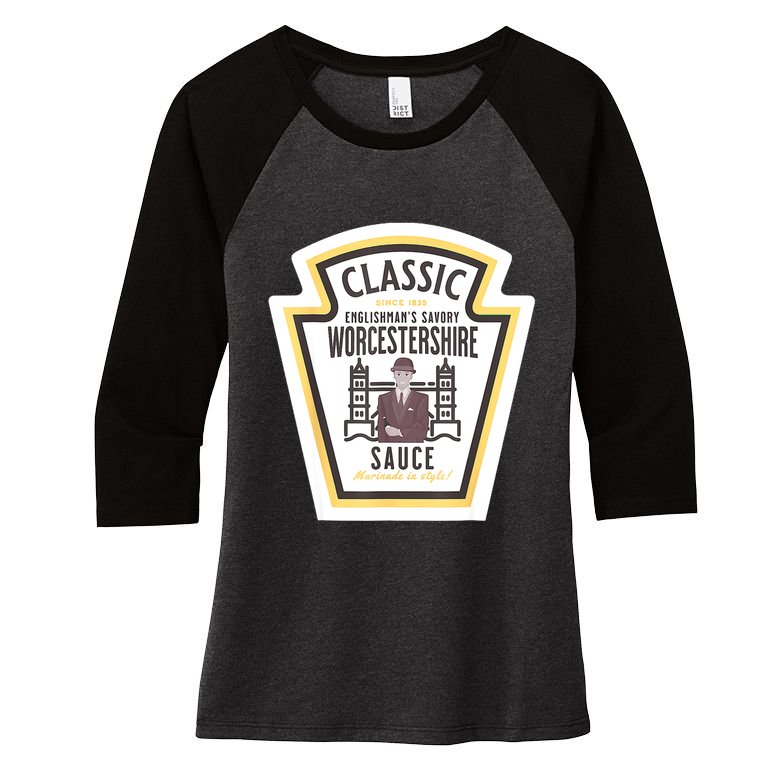 Worcestershire Sauce Diy Halloween Costume Condiment Women's Tri-Blend 3/4-Sleeve Raglan Shirt