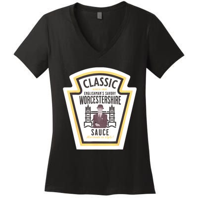 Worcestershire Sauce Diy Halloween Costume Condiment Women's V-Neck T-Shirt