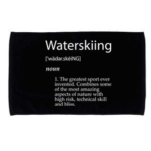 Water Skiing Definition Waterskiing Accessories Gift Microfiber Hand Towel