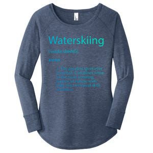 Water Skiing Definition Waterskiing Accessories Gift Great Gift Women's Perfect Tri Tunic Long Sleeve Shirt