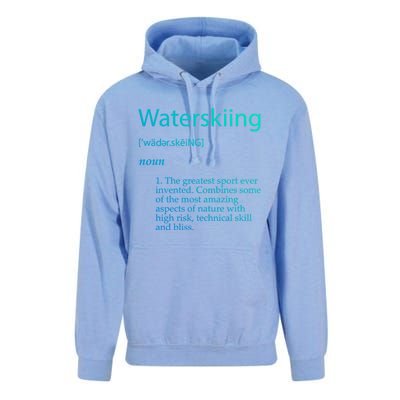 Water Skiing Definition Waterskiing Accessories Gift Great Gift Unisex Surf Hoodie