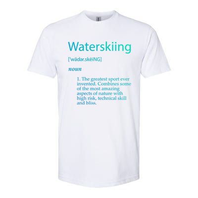 Water Skiing Definition Waterskiing Accessories Gift Great Gift Softstyle CVC T-Shirt