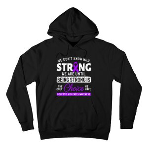 Warrior Survivor Domestic Violence Awareness Purple Ribbon Hoodie