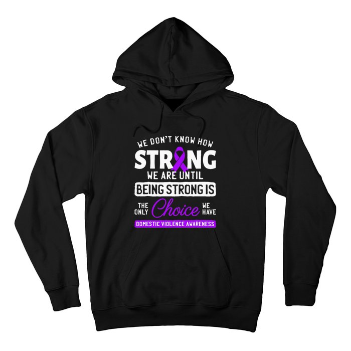 Warrior Survivor Domestic Violence Awareness Purple Ribbon Hoodie