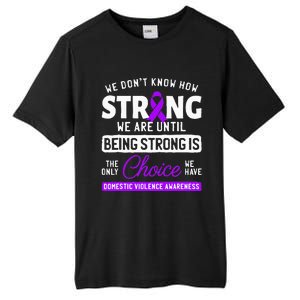 Warrior Survivor Domestic Violence Awareness Purple Ribbon Tall Fusion ChromaSoft Performance T-Shirt