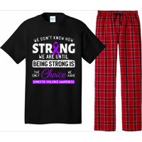 Warrior Survivor Domestic Violence Awareness Purple Ribbon Pajama Set