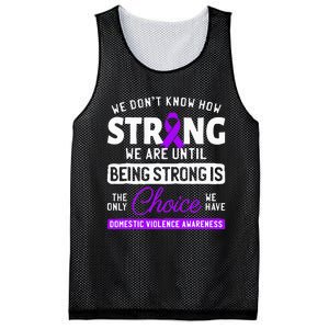 Warrior Survivor Domestic Violence Awareness Purple Ribbon Mesh Reversible Basketball Jersey Tank