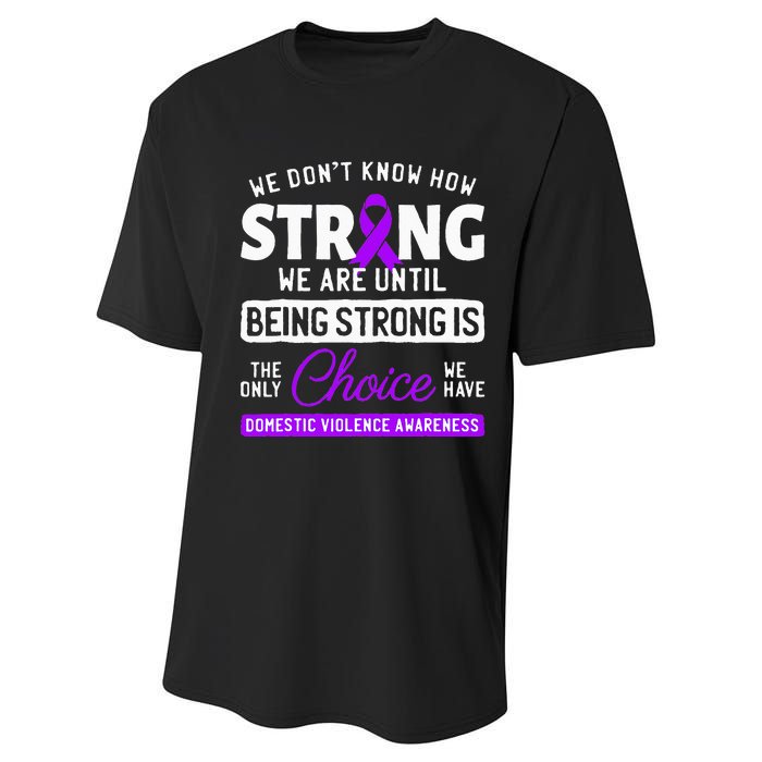 Warrior Survivor Domestic Violence Awareness Purple Ribbon Performance Sprint T-Shirt