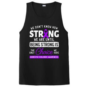 Warrior Survivor Domestic Violence Awareness Purple Ribbon PosiCharge Competitor Tank