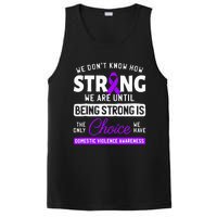 Warrior Survivor Domestic Violence Awareness Purple Ribbon PosiCharge Competitor Tank