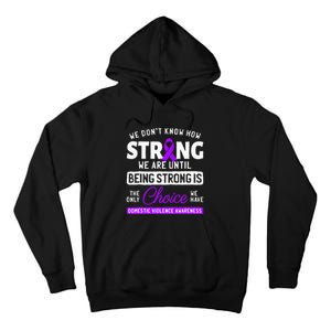 Warrior Survivor Domestic Violence Awareness Purple Ribbon Tall Hoodie