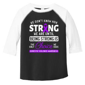 Warrior Survivor Domestic Violence Awareness Purple Ribbon Toddler Fine Jersey T-Shirt