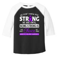 Warrior Survivor Domestic Violence Awareness Purple Ribbon Toddler Fine Jersey T-Shirt