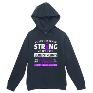 Warrior Survivor Domestic Violence Awareness Purple Ribbon Urban Pullover Hoodie