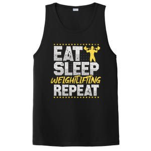 Weight Sports Eat Sleep Repeat Gym Hobby Weight Sports Meaningful Gift PosiCharge Competitor Tank