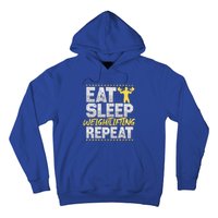 Weight Sports Eat Sleep Repeat Gym Hobby Weight Sports Meaningful Gift Hoodie