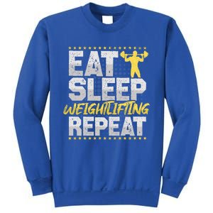 Weight Sports Eat Sleep Repeat Gym Hobby Weight Sports Meaningful Gift Sweatshirt