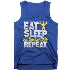 Weight Sports Eat Sleep Repeat Gym Hobby Weight Sports Meaningful Gift Tank Top