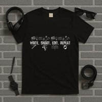 Write Shoot Edit Repeat Filmmaker T-Shirt