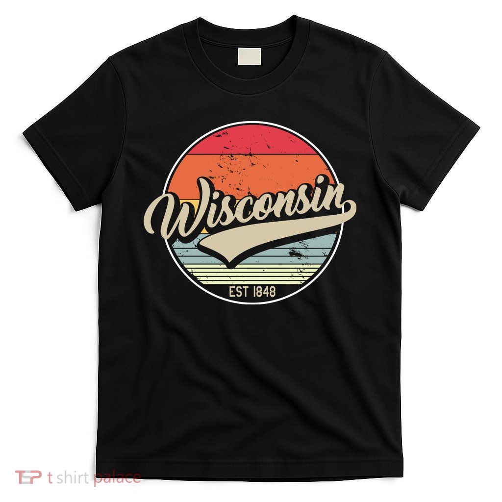 Wisconsin State Est 1849 Retro Vintage T-Shirt