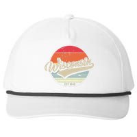 Wisconsin State Est 1849 Retro Vintage Snapback Five-Panel Rope Hat