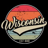 Wisconsin State Est 1849 Retro Vintage Flatbill Hat