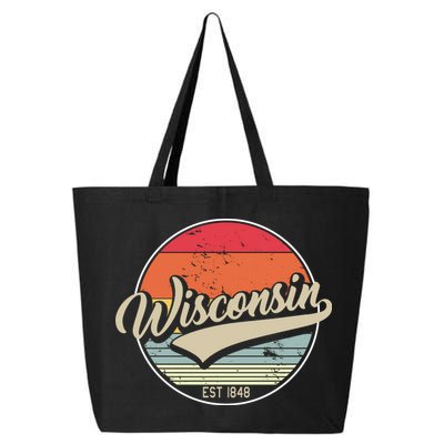 Wisconsin State Est 1849 Retro Vintage 25L Jumbo Tote