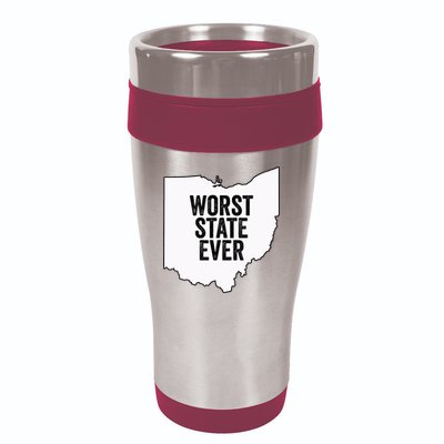 Worst State Ever, Ohio Sucks Gift 16oz Travel Tumbler