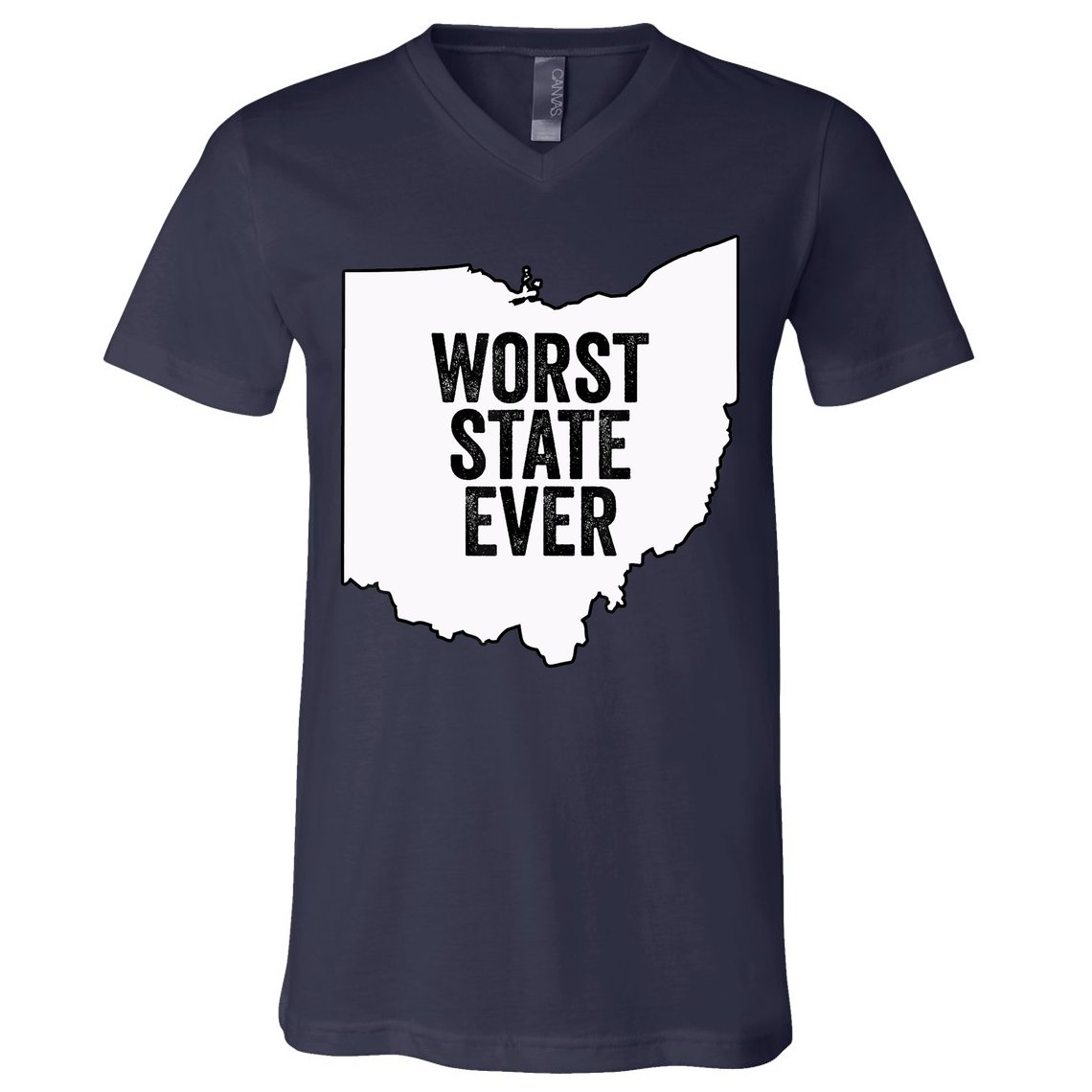 Worst State Ever, Ohio Sucks Gift V-Neck T-Shirt