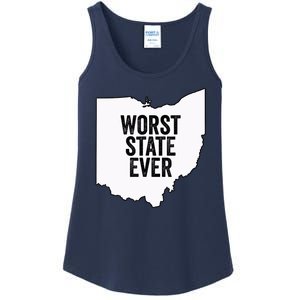 Worst State Ever, Ohio Sucks Gift Ladies Essential Tank