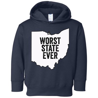 Worst State Ever, Ohio Sucks Gift Toddler Hoodie