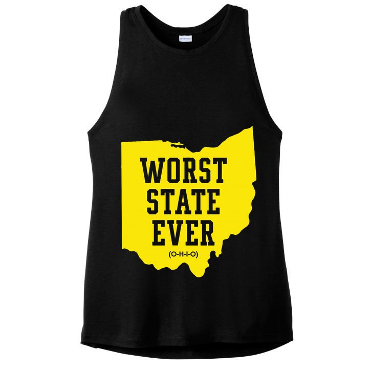 Worst State Ever Ohio Ladies PosiCharge Tri-Blend Wicking Tank