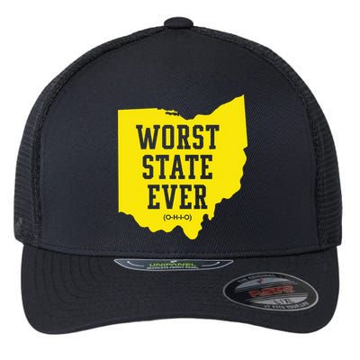 Worst State Ever Ohio Flexfit Unipanel Trucker Cap