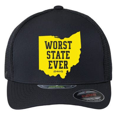 Worst State Ever Ohio Flexfit Unipanel Trucker Cap