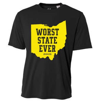 Worst State Ever Ohio Cooling Performance Crew T-Shirt