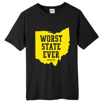 Worst State Ever Ohio Tall Fusion ChromaSoft Performance T-Shirt