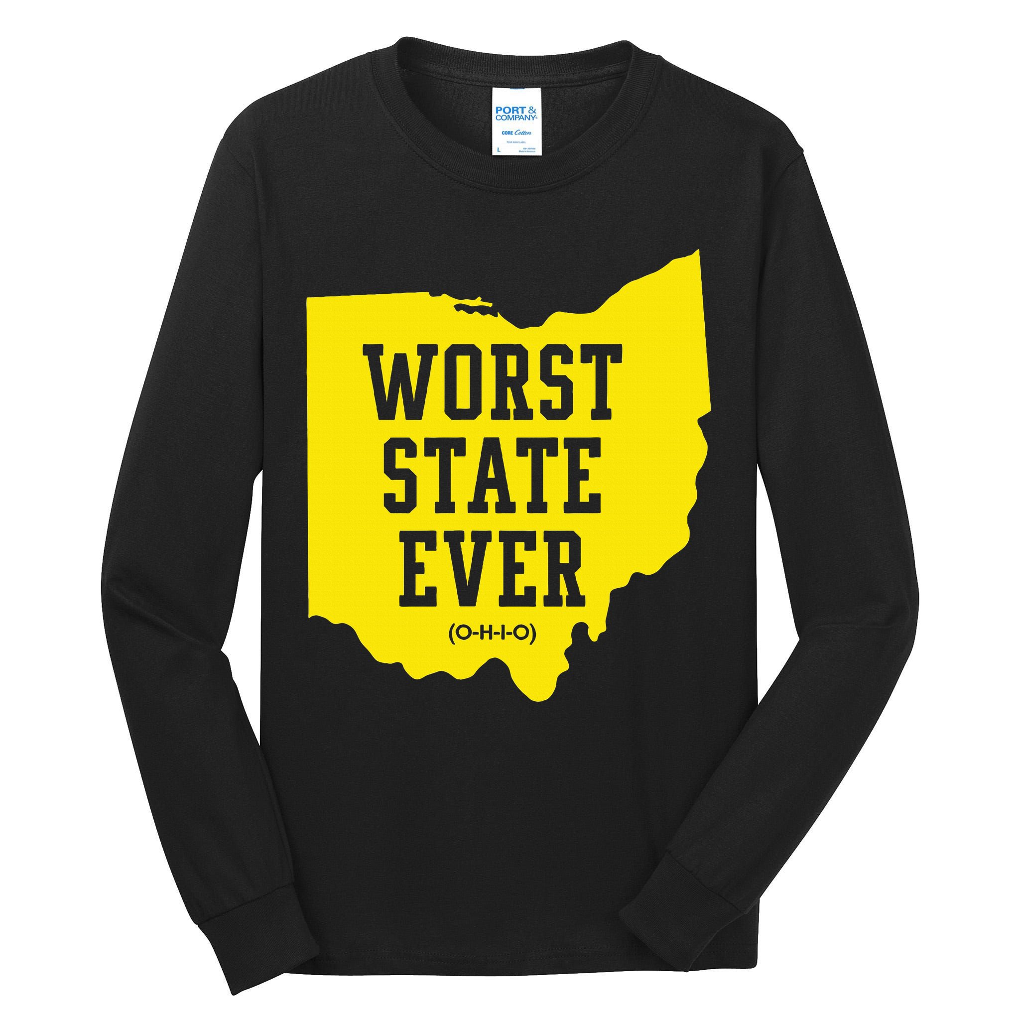 Worst State Ever Ohio Tall Long Sleeve T-Shirt