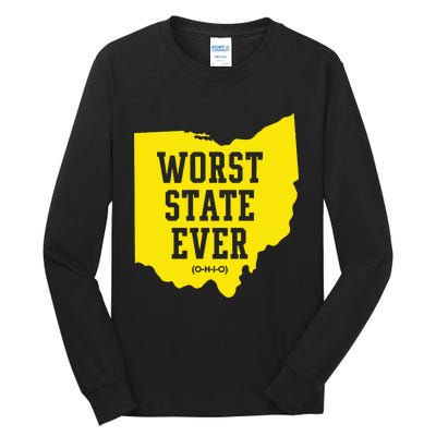 Worst State Ever Ohio Tall Long Sleeve T-Shirt