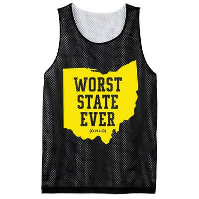 Worst State Ever Ohio Mesh Reversible Basketball Jersey Tank